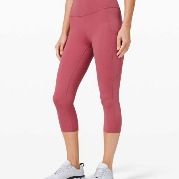Lululemon Fast and Free Crop II 19" Cherry Tint - Picture 10 of 12